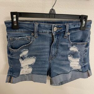 Aeropostale women’s distressed denim shorts